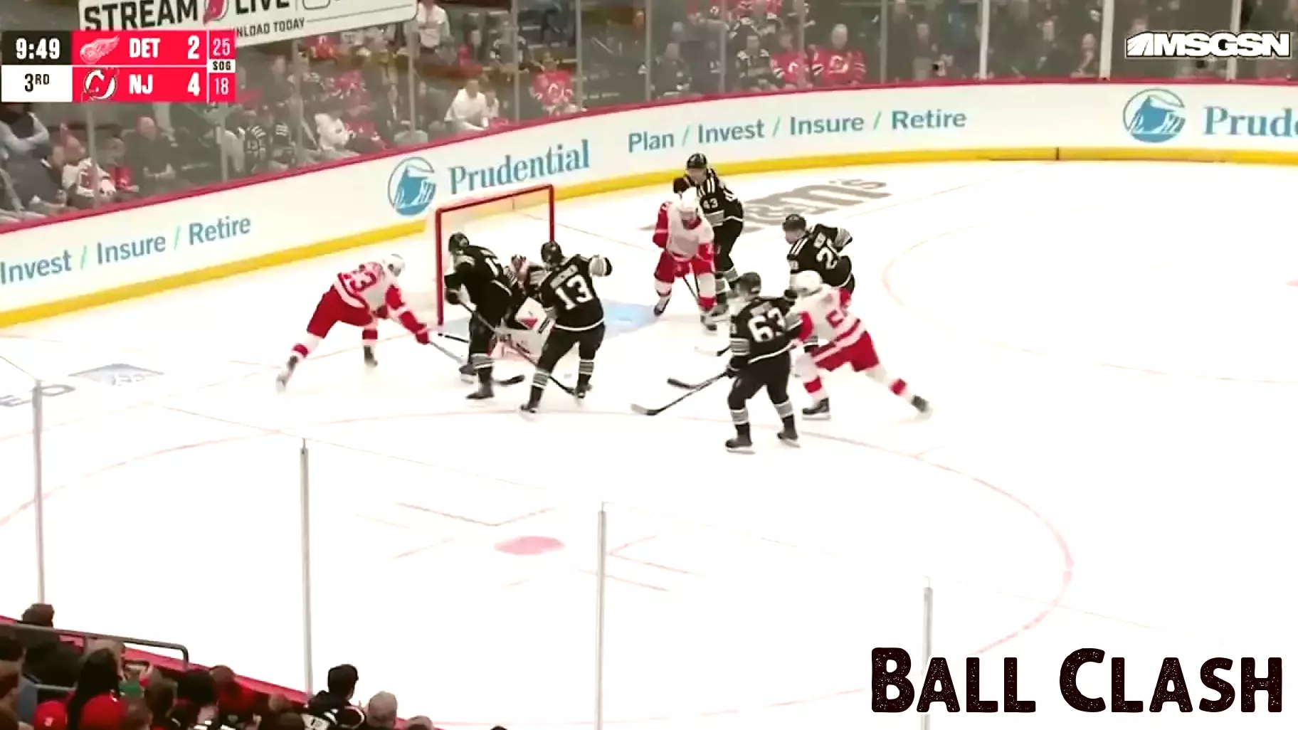 Dylan Larkin Scores Against New Jersey Devils